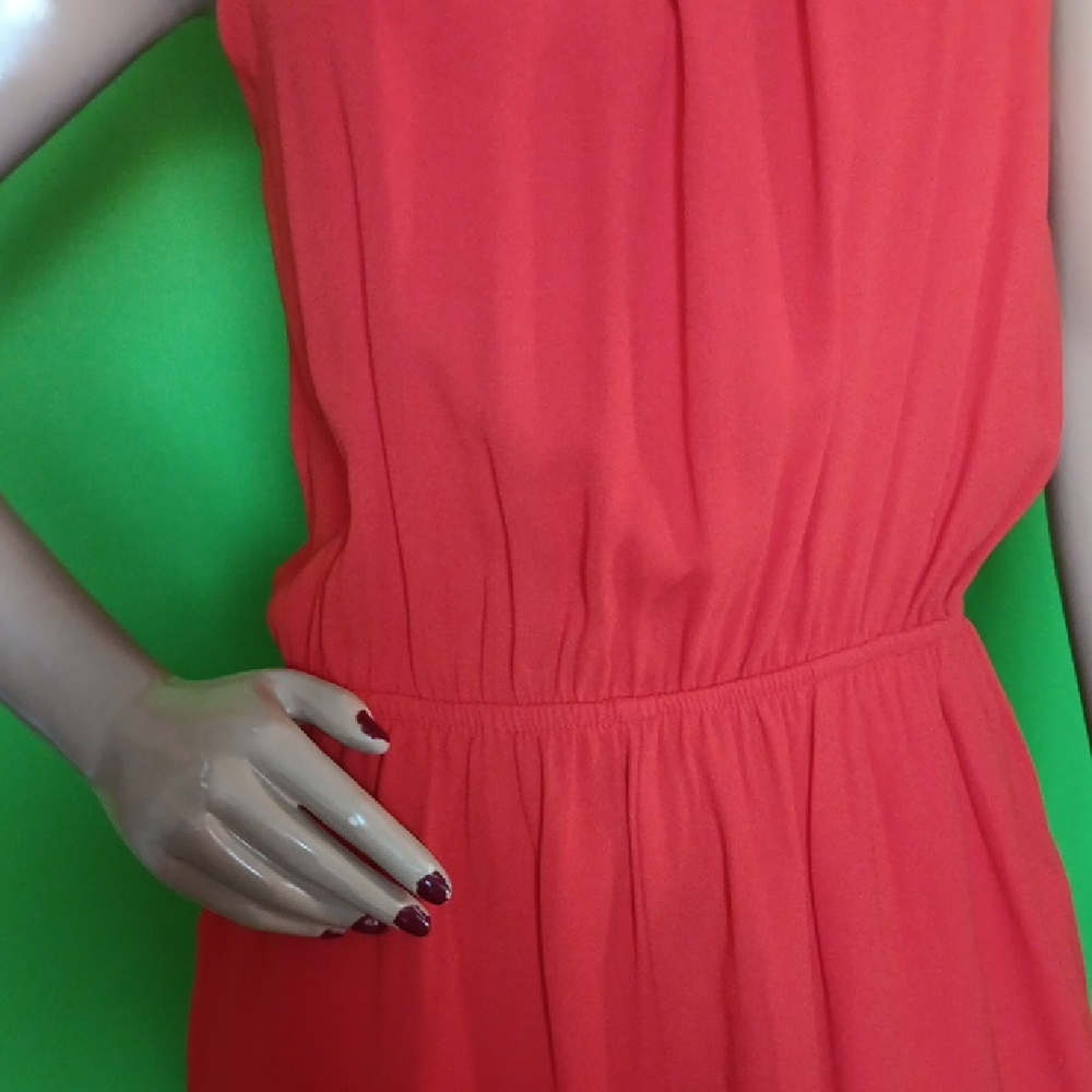 One Clothing Vibrant Red Halter Romper, Sz. Lg - Picture 2 of 7